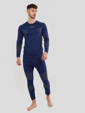 set de lenjerie de corp pt. barbati Fundango Seamless Baselayer Set albastru inchis 1