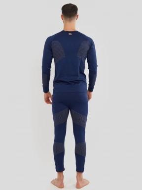 set de lenjerie de corp pt. barbati Fundango Seamless Baselayer Set albastru inchis 3