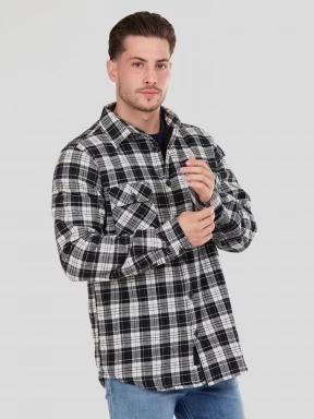 jacheta camasa pt. barbati Fundango Roddy Lined Shirt negru 1