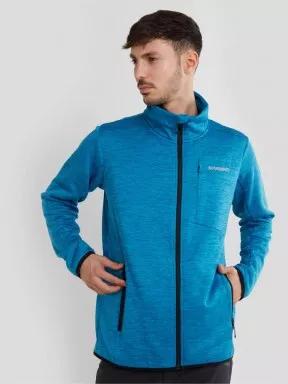 pulover polar pt. barbati Fundango Jefferson Fleece Jacket albastru deschis 1