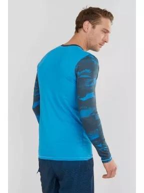 lycra cu maneci lungi pt. barbati Fundango Manado Long Rashguard albastru 3