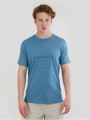 tricou cu maneci scurte pt. barbati Fundango Basic - T Logo-4 T-shirt albastru 1