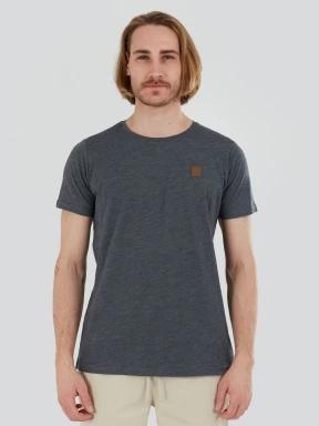 tricou cu maneci scurte pt. barbati Fundango Jaggy Structured T-shirt gri 1