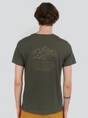 tricou cu maneci scurte pt. barbati Fundango Mont Blanc Graphic-T oliv 3
