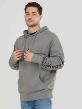 pulover pt. barbati Fundango Talis Hooded Sweatshirt verde 1
