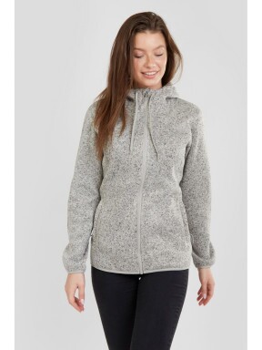 pulover cu gluga pt. femei Fundango Share Hooded Fleece alb 1