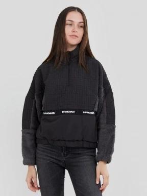 pulover polar pt. femei Fundango Calypso Hybrid Pullover negru 1