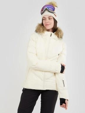 geaca de schi matlasata pt. femei Fundango Elyra Fur Padded Jacket alb 1