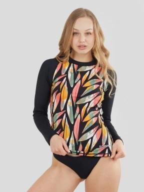 lycra cu maneci lungi pt. femei Fundango Joyce Long Sleeve Rashguard multicolor 1
