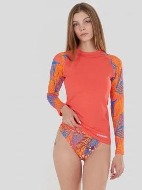 lycra cu maneci lungi pt. femei Fundango Joyce Long Sleeve Rashguard roz 1