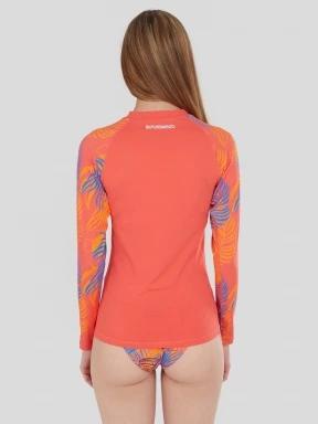 lycra cu maneci lungi pt. femei Fundango Joyce Long Sleeve Rashguard roz 3