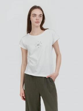 tricou cu maneci scurte pt. femei Fundango Lima T-shirt alb 1