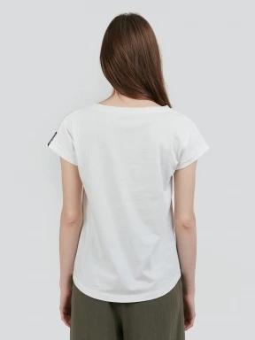 tricou cu maneci scurte pt. femei Fundango Lima T-shirt alb 3