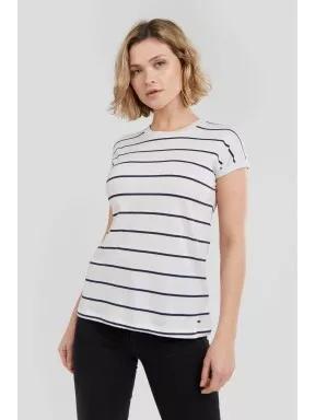 tricou cu maneci scurte pt. femei Fundango Ivanne T-shirt alb 1