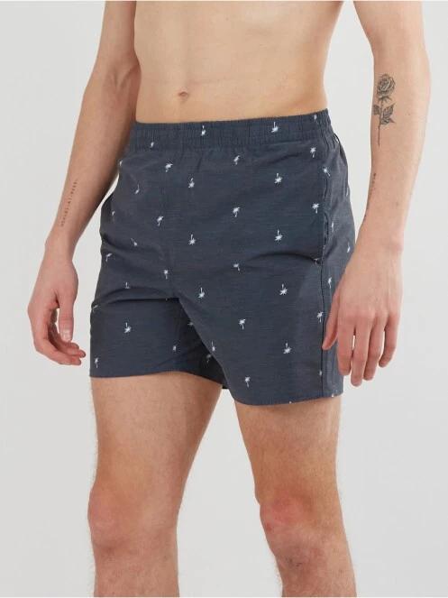 sorturi de baie pentru barbati pt. barbati Fundango Bono Print Boardshort albastru inchis 2
