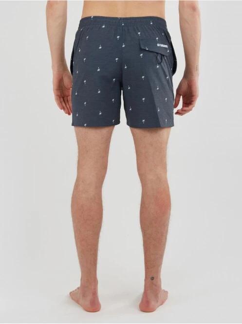 sorturi de baie pentru barbati pt. barbati Fundango Bono Print Boardshort albastru inchis 3