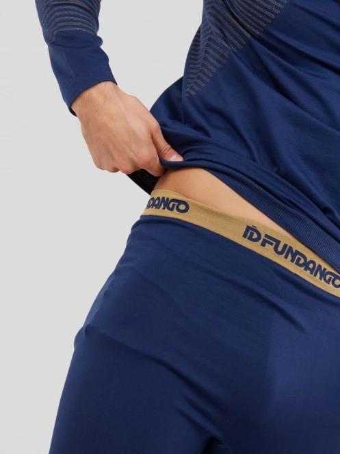 set de lenjerie de corp pt. barbati Fundango Seamless Baselayer Set albastru inchis 6