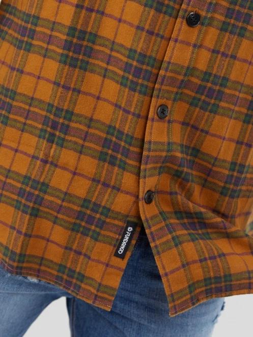 camasa cu maneci lungi pt. barbati Fundango Harris Shirt maro 6