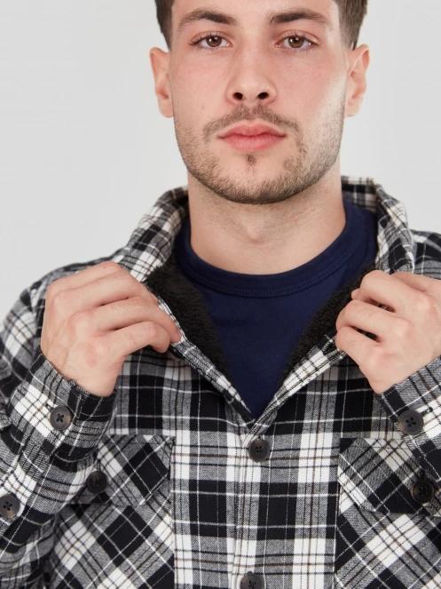 jacheta camasa pt. barbati Fundango Roddy Lined Shirt negru 6