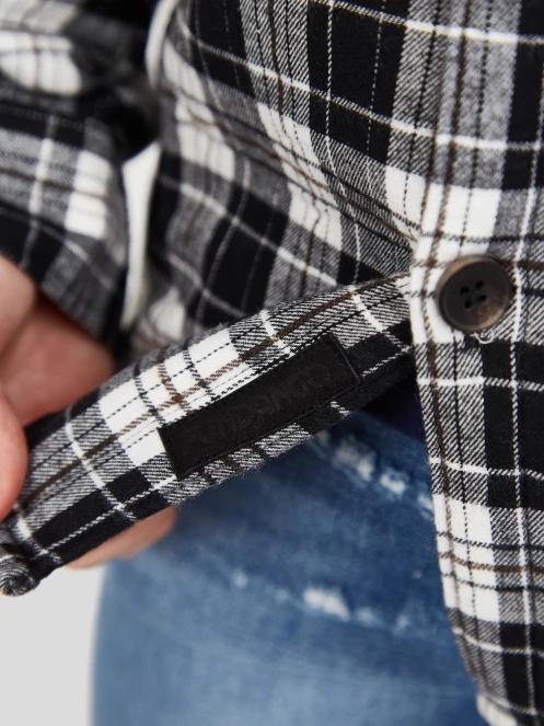 jacheta camasa pt. barbati Fundango Roddy Lined Shirt negru 7