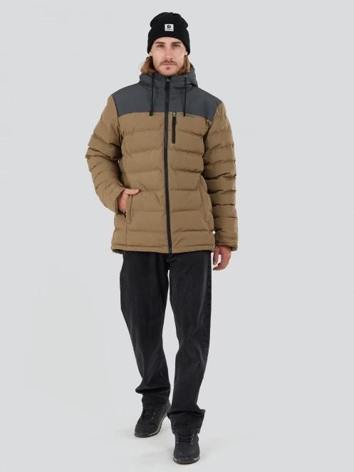 geaca matlasata de tranzitie pt. barbati Fundango Passat Padded Jacket maro 4