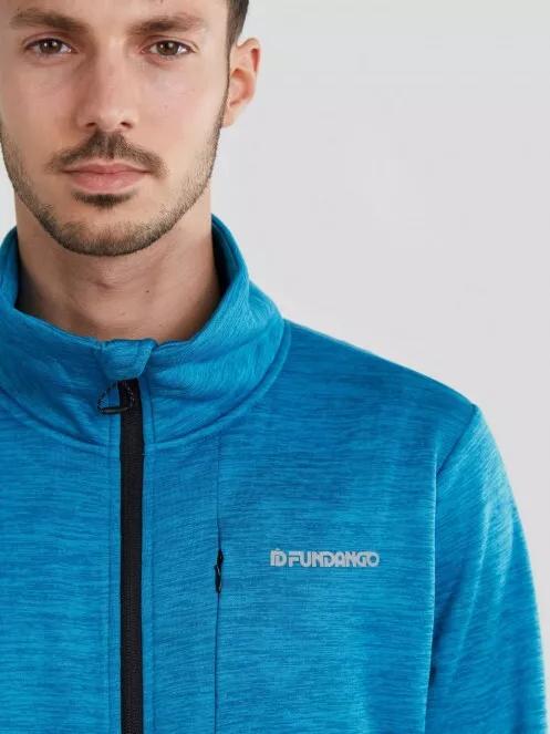 pulover polar pt. barbati Fundango Jefferson Fleece Jacket albastru deschis 4