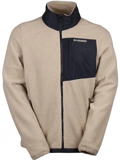 pulover polar pt. barbati Fundango Haven Hybrid Jacket nisip 6
