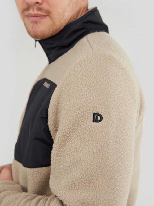 pulover polar pt. barbati Fundango Haven Hybrid Jacket nisip 4