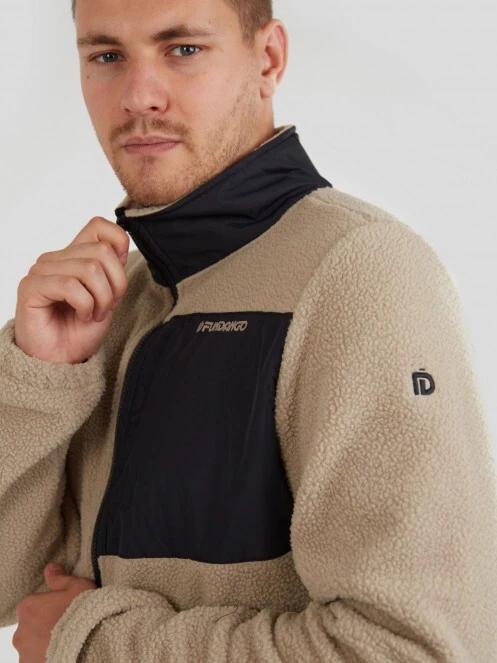 pulover polar pt. barbati Fundango Haven Hybrid Jacket nisip 5