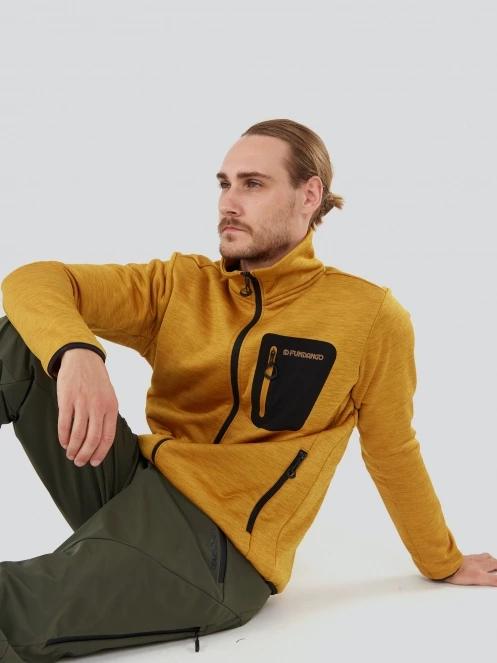 pulover polar pt. barbati Fundango Jefferson Fleece Jacket portocaliu 5
