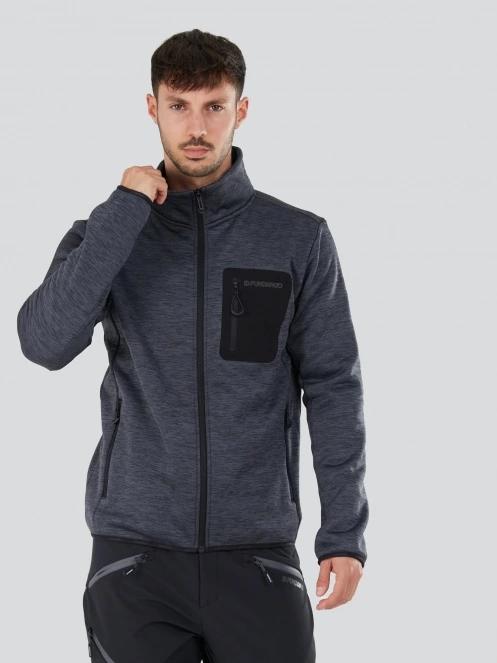 pulover polar pt. barbati Fundango Jefferson Fleece Jacket gri 5