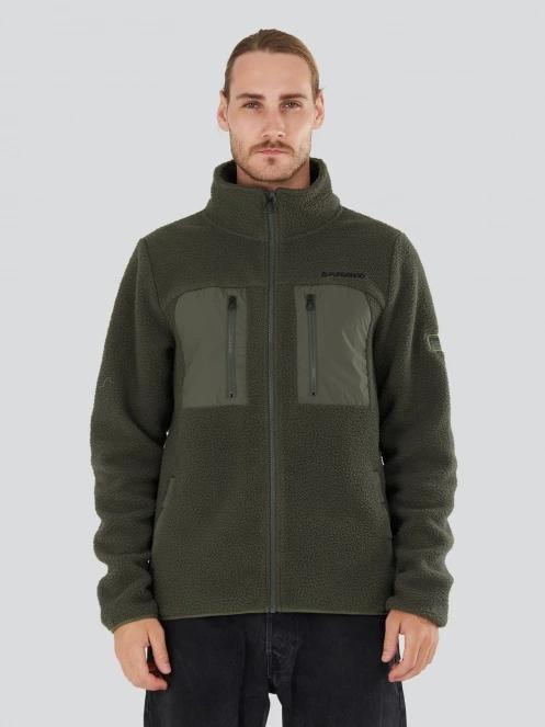 pulover pt. barbati Fundango Haven Hybrid Jacket verde 2