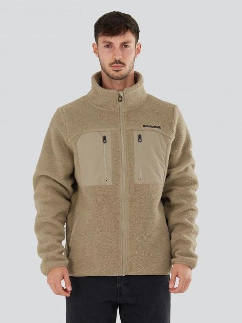 pulover pt. barbati Fundango Haven Hybrid Jacket nisip 2