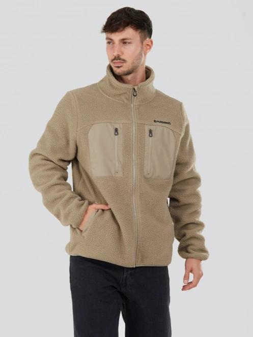 pulover pt. barbati Fundango Haven Hybrid Jacket nisip 5