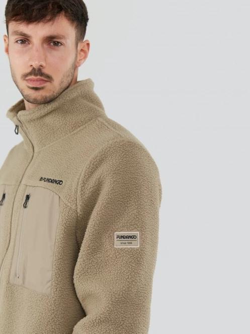 pulover pt. barbati Fundango Haven Hybrid Jacket nisip 7