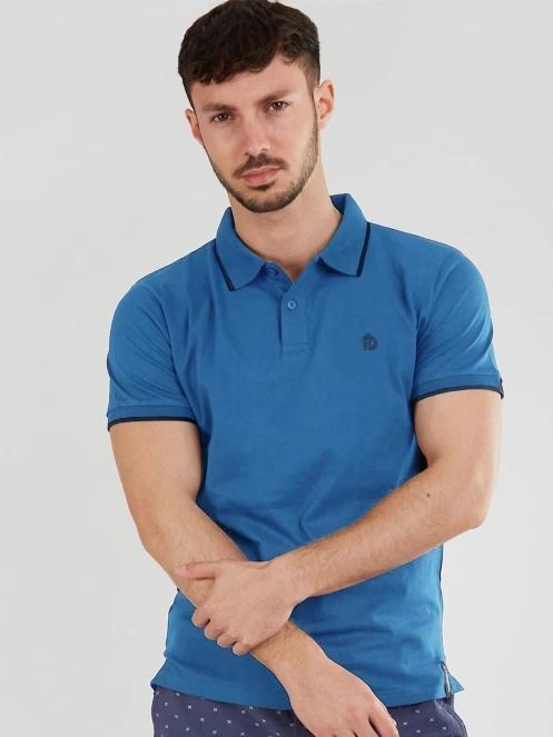 tricou cu guler pt. barbati Fundango Incognito Mono Poloshirt albastru 2