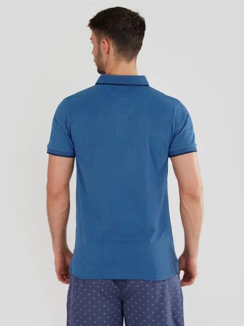 tricou cu guler pt. barbati Fundango Incognito Mono Poloshirt albastru 3