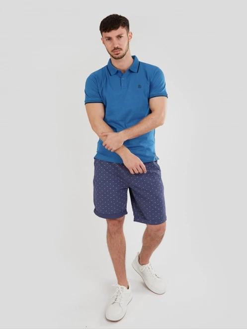 tricou cu guler pt. barbati Fundango Incognito Mono Poloshirt albastru 4