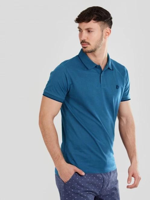 tricou cu guler pt. barbati Fundango Incognito Mono Poloshirt albastru 5