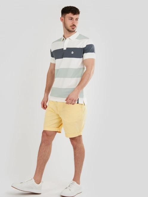 tricou cu guler pt. barbati Fundango Incognito Stripe Poloshirt albastru deschis 4