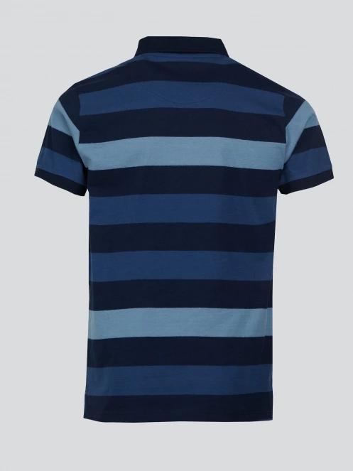 tricou cu guler pt. barbati Fundango Incognito Stripe Poloshirt albastru inchis 8