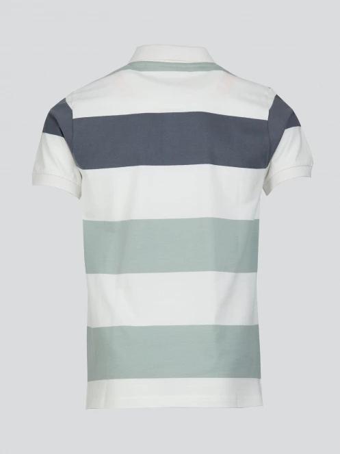 tricou cu guler pt. barbati Fundango Incognito Stripe Poloshirt verde 7