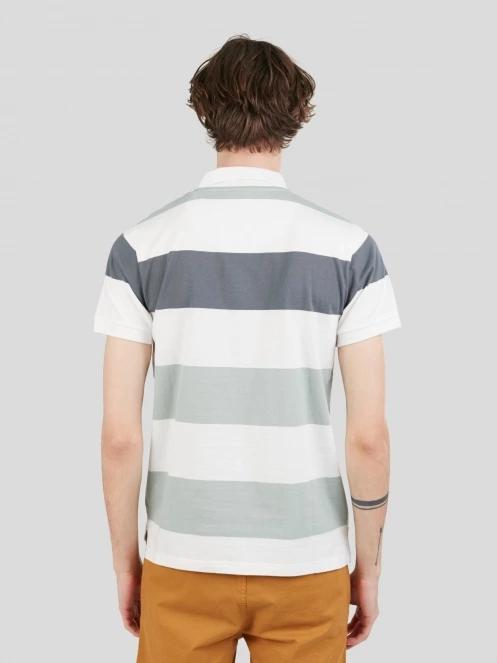 tricou cu guler pt. barbati Fundango Incognito Stripe Poloshirt verde 3