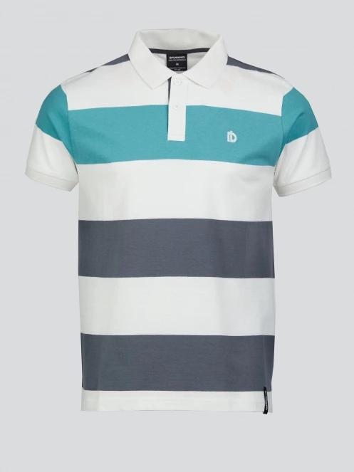 tricou cu guler pt. barbati Fundango Incognito Stripe Poloshirt verde 7