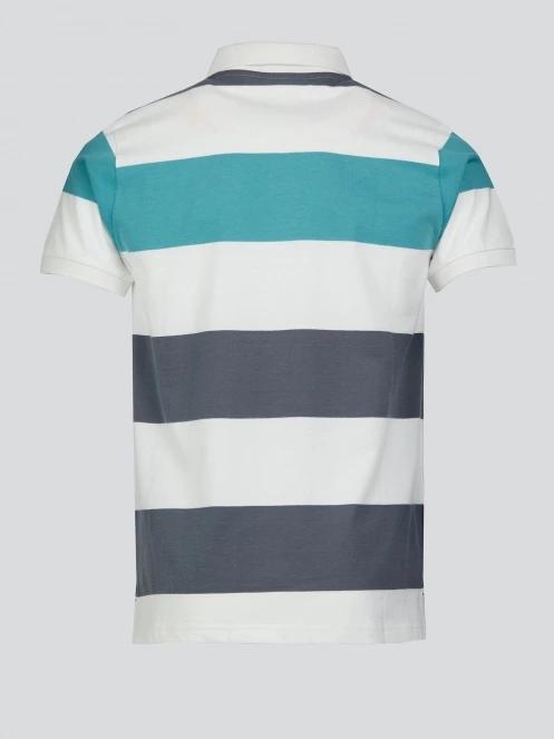 tricou cu guler pt. barbati Fundango Incognito Stripe Poloshirt verde 8
