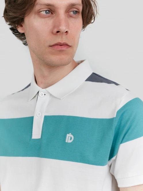 tricou cu guler pt. barbati Fundango Incognito Stripe Poloshirt verde 5