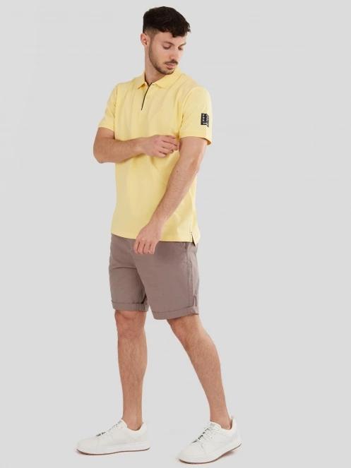 tricou cu guler pt. barbati Fundango Molton Poloshirt galben 4