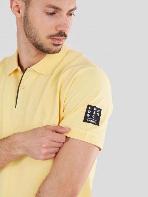 tricou cu guler pt. barbati Fundango Molton Poloshirt galben 5