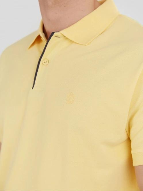 tricou cu guler pt. barbati Fundango Molton Poloshirt galben 6