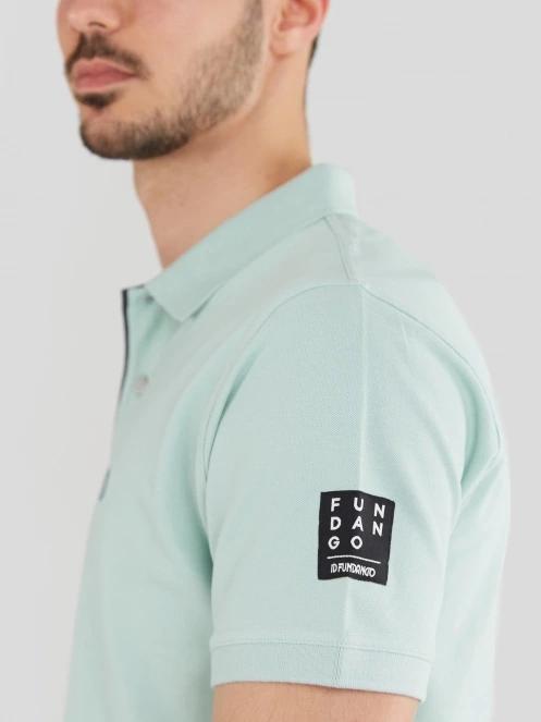 tricou cu guler pt. barbati Fundango Molton Poloshirt albastru deschis 6